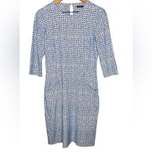 J McLaughlin Women's Catalyst Catalina Cloth Sheath Dress Medium Blue Small